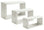 Set 3 Mensole da Parete Rettangolare in Fibra di Legno Trittico Rovere Sbiancato