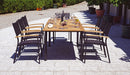Tavolo Rettangolare Allungabile da Giardino 320x100 cm Voghini Alicante Nero