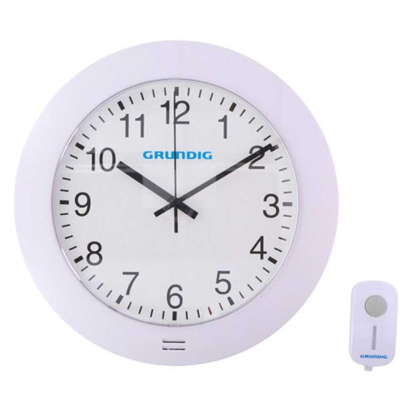 Orologio da Parete con Campanello Wireless Ø29 cm Grundig Bianco sconto