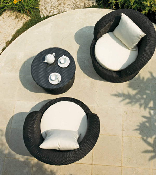 Set da Giardino 2 Poltrone Tavolino e Poggiapiedi in Wicker Ranieri Malibù acquista