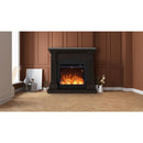 Camino Elettrico da Pavimento 113,7x102,2x28,2 cm Effetto Fiamma 1500W Sined Cetona Wenge