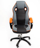 Sedia Poltrona Presidenziale da Gaming Ufficio in Similpelle Bozzini Sport Racing Arancione