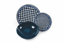 Servizio Piatti 18 Pezzi in Porcellana e Gres Multicolor Villa d'Este Home Tivoli Masai Blue