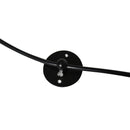 Lampadario a Soffitto Moderno a Sospensione 6 Luci E27 Ø34x16 cm  Nero