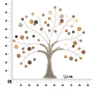 Pannello da Muro Tree 88x2,5x88 cm in Ferro
