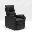 Poltrona Relax Reclinabile Manuale 75x95x103 cm in Similpelle Nero