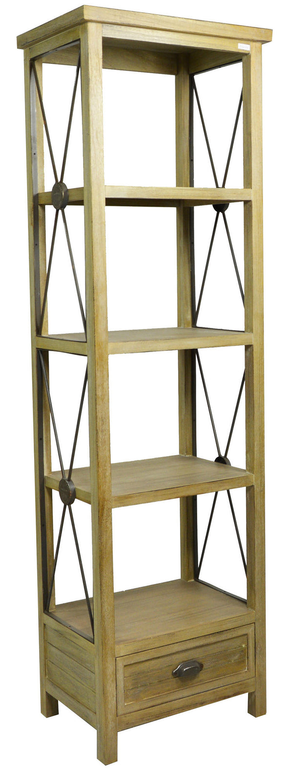 Mobile Libreria 4 Ripiani 1 Cassetto Malaga Noce Chiaro prezzo