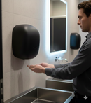 Asciugamani Elettrico con Fotocellula 1100W Vama Stream Dry UV NF Acciaio Nero Opaco