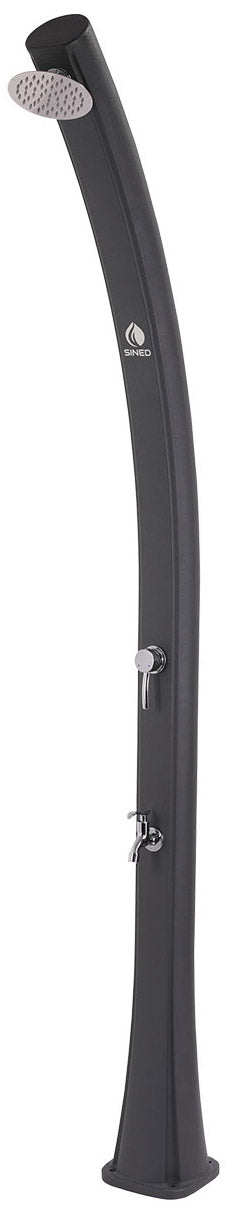 acquista Doccia Solare da Giardino 22L Miscelatore e Lavapiedi Sined Sole Grigia