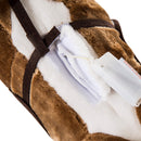 Cavallo a Dondolo in Legno con Suono Giocattolo per i Bambini Marrone 