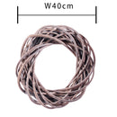 Set 2 Corone Intrecciata Grey Willow 40x10 cm 