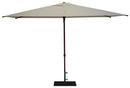 Ombrellone da Giardino 3x2 m Palo Ø38 mm in Alluminio Effetto Legno Tessuto Poliestere Trend Wood Ecru