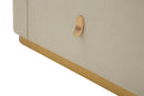 Comò Beauty 140x45x76 cm in Pino e MDF e Metallo      
