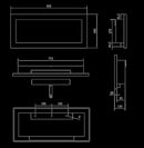 Camino A Bioetanolo da Parete o Incasso 90x12x40 cm Con Vetro Livorno Bianco      