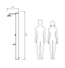 Doccia Solare da Giardino 28 L Soffione Eco Rain e Miscelatore Temporizzato Tevere TX Satinato