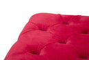 Puff Brigitte Bordeaux 74x74x43 cm Poliestere e MDF e Spugna Bordeaux