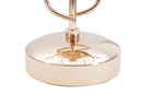 Lampada da Tavolo x Ø28x49 cm in Ferro Carta e Tessuto Oro e Nero