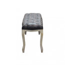 Panca Misty in Ecopelle Vintage Grigio 110x36x47 h cm in Legno Tortora