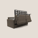 Divano Letto 2 Posti 156x102x97 cm in Tessuto Marrone