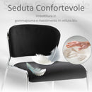 Set 4 Sedie in Metallo e Poliestere  Nere