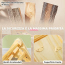 Gioco da Arrampicata per Bambini 147x64,5x63 cm con Triangolo e Pannello Scivolo ed Arrampicata in Legno di Pino Color Legno      