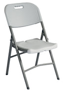 Set 4 Sedie Catering Pieghevoli da Giardino 47x61x87 cm in Polietilene Bianche