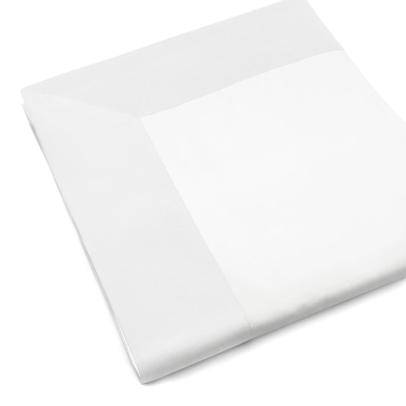 Set Lenzuola Matrimoniali Sopra Sotto e Federe Balza in Raso Mitera Diamante Bianco 