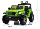 Macchina Elettrica per Bambini 12V 2 Posti con Licenza Jeep Wrangler Rubicon Verde
