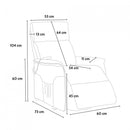 Poltrona Alzapersona Elettrica 1 Motore 60x73x104 cmin Similpelle Nero