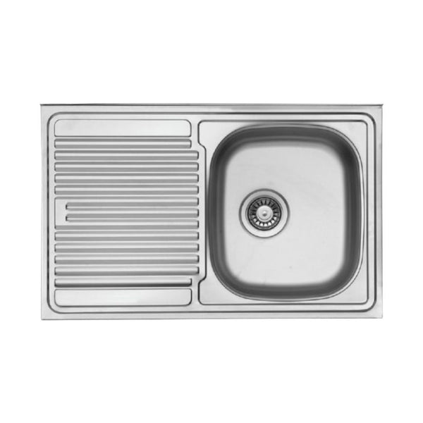 Lavello appoggio 80x50 cm 1 vasca e gocciolatoio sinistro acquista