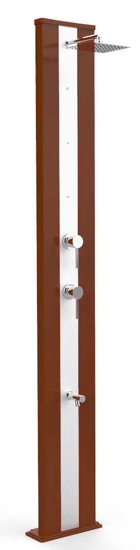 Doccia Solare da Giardino 40L Miscelatore Nebulizzatore e Lavapiedi Arkema Dada S Fascia Inox Oro Van Gogh online