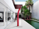 Doccia Solare da Esterno Giardino 25L Miscelatore Arkema Spring Fascia Inox Bianco Crema