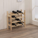 Cantinetta Portabottiglie 24 Bottiglie 63x25x62 cm in Pino Naturale  non Verniciato