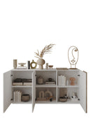 Madia Design Moderno 3 Ante Venus 181x44x84 cm Bianco Lucido E Cadiz