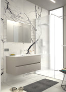 Mobile da Bagno Sospeso con Lavabo 80 cm e Specchio Bali Light Tortora      