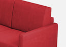 Divano Angolare 7 Posti 281x281x85 cm Karay in Tessuto Rosso