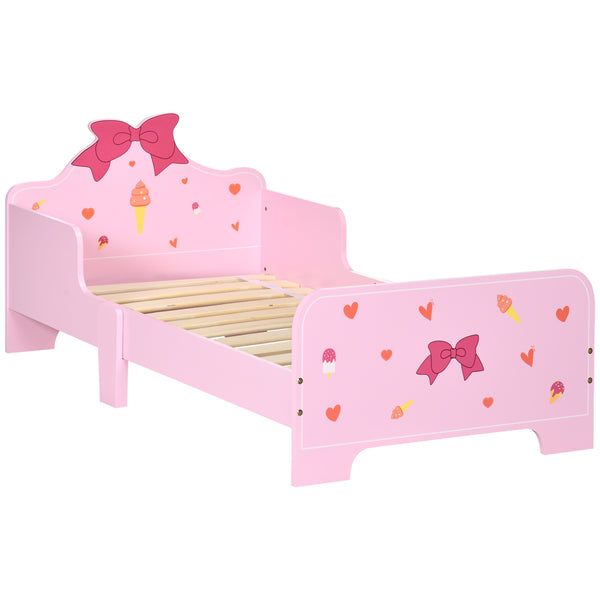 online Letto per Bambini con Sponde 143x74x59 cm Fantasia Fiocco Rosa