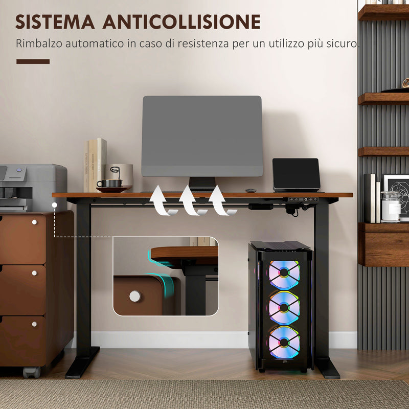 Struttura Scrivania Elettrica Regolabile in Altezza 71-116 cm con Modalità Defaticante in Acciaio  Nero