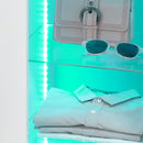 Mobiletto  75x35x82 cm in Truciolato e Metallo Bianco