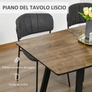 Tavolo Allungabile 120-160x80x76 cm Max 4-6 Persone in MDF e Metallo color Legno