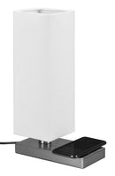 Lampada da Tavolo da Interno a LED in Metallo Nichel Satinato 