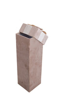 Scatola Porta Bottiglia 10,5x35 cm con Fiocco in Carta Tortora