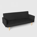Divano Letto Clic Clac 182x64x80 cm in Tessuto Nero