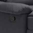 Poltrona Relax Reclinabile Manuale 89x100x100 cm in Tessuto Nero