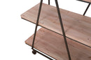 Libreria Trox 119,5x44x187 cm Legno di Abete e MDF e FERRO Marrone e Grigio