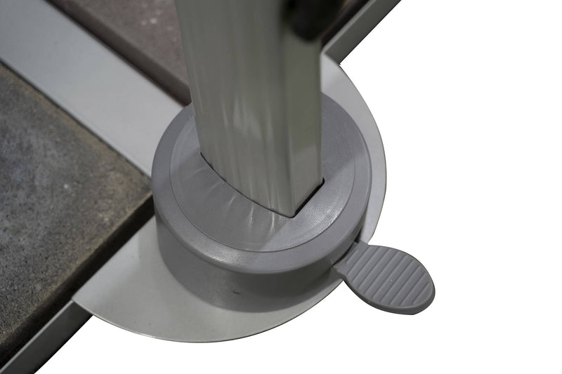 Ombrellone da Giardino Decentrato 3x4m in Alluminio Alba Grigio