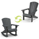 Poltrona Dondolo da Giardino 80,5x92x100,5 cm in Resina Keter Rocking Adirondack Antracite