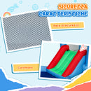 Castello Gonfiabile 415x205x190 cm con Trampolino 4 in 1 Scivolo e Piascina per Palline Multicolore      