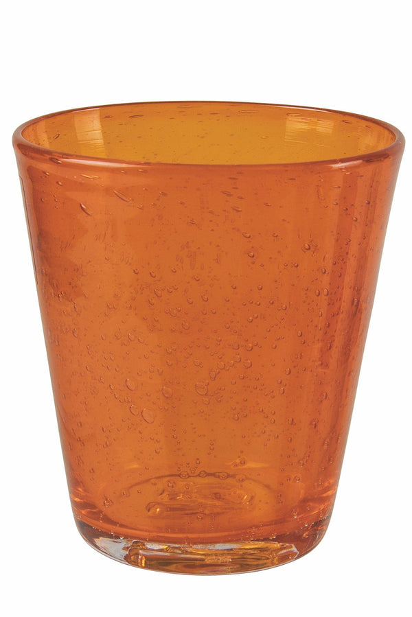 acquista Set 6 Bicchieri per Acqua in Pasta Di Vetro 250 ml Villa d'Este Home Tivoli Arancio Cancun Satin