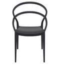 Set 4 Sedie da Giardino in Polipropilene Vandi Tortora